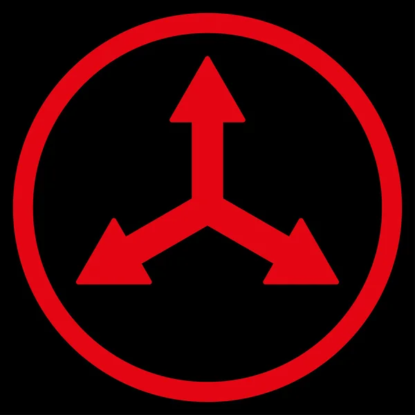 Тройная стрела округлая икона — стоковое фото
