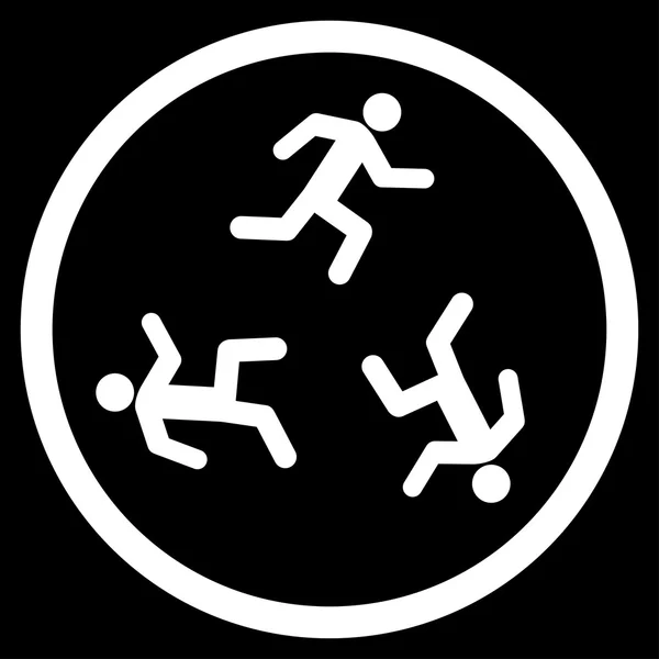Běh mužů zaokrouhlí ikona — Stock fotografie