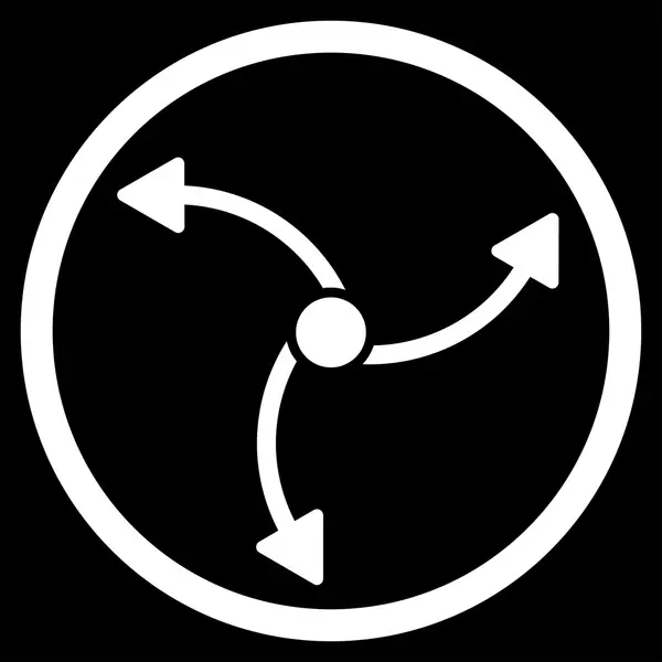 旋回方向角の丸いアイコン — ストック写真
