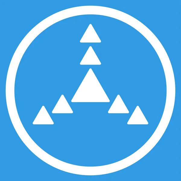 Směr trojúhelníky zaoblené ikona — Stock fotografie