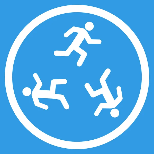 Running Men Rounded Icon — Stock Photo, Image