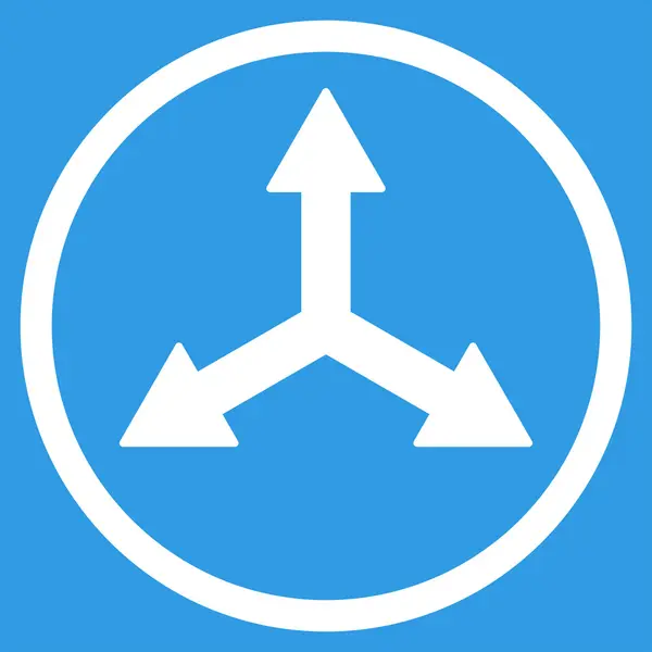 Triple pijlen afgerond pictogram — Stockfoto