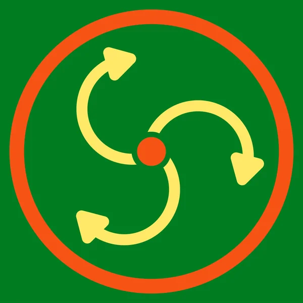 Круглая икона вращения вентилятора — стоковое фото