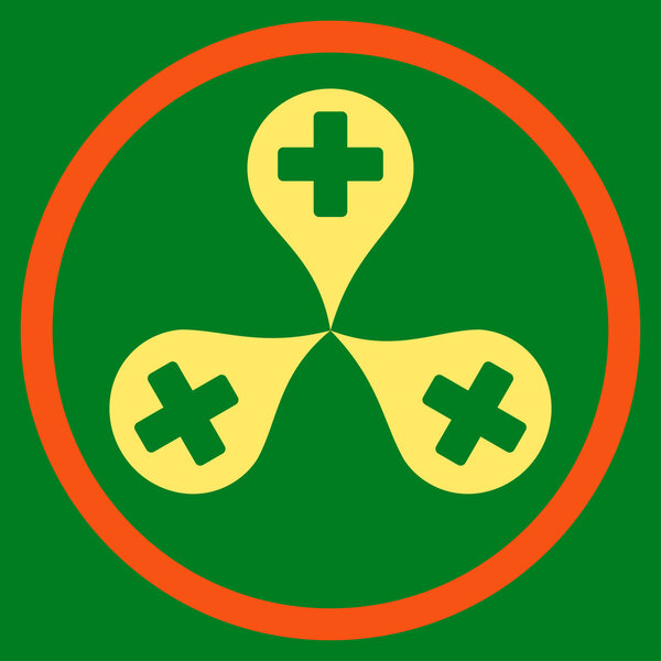 Круглая икона маркеров больниц

