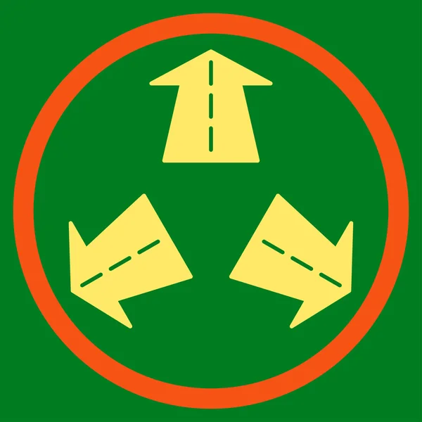 Road Directions Rounded Icon — Stock Photo, Image