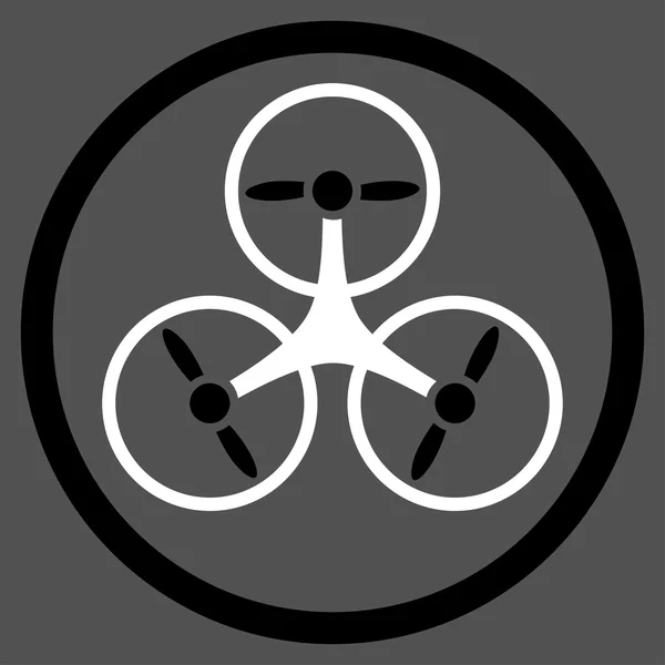 Tricopter 圆形的图标 — 图库照片