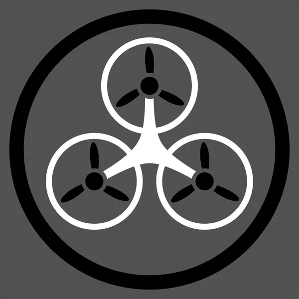 Ícone arredondado do tricopter — Fotografia de Stock