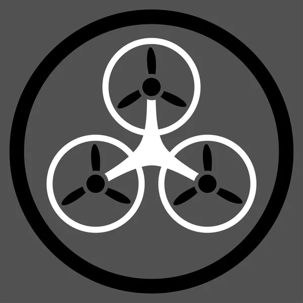 Tricopter 圆形的图标 — 图库照片