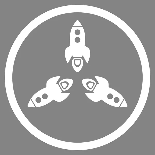 Raketen rundeten Symbol ab — Stockfoto