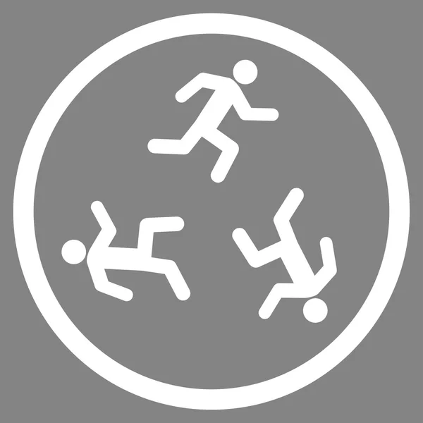 ผู้ชายวิ่งไอคอนกลม — ภาพถ่ายสต็อก