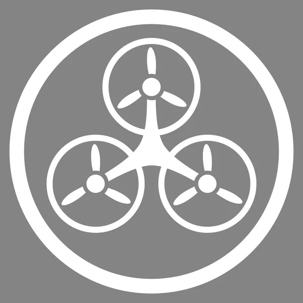 Tricopter zaoblené ikona — Stock fotografie