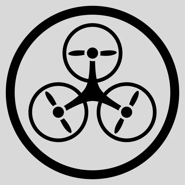 Zaokrąglone ikona w Tricopter — Zdjęcie stockowe