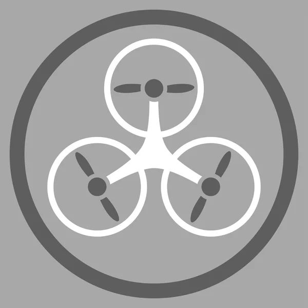 Tricopter 둥근된 아이콘 — 스톡 사진