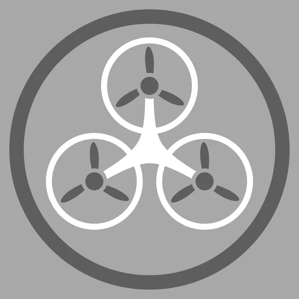 Tricopter 둥근된 아이콘 — 스톡 사진