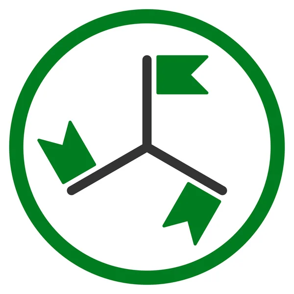 Vlaggen afgeronde pictogram — Stockfoto