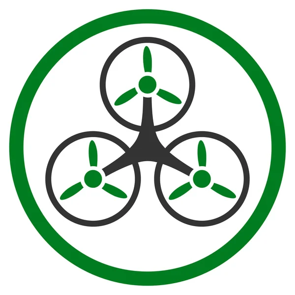 Tricopter 둥근된 아이콘 — 스톡 사진