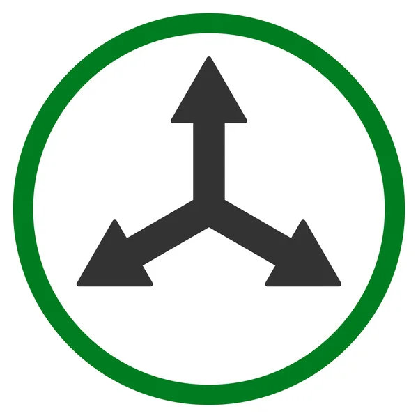 Triple Arrows Rounded Icon — Stock Photo, Image