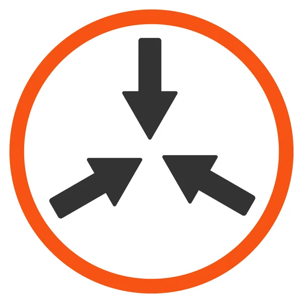 Colisionar flechas redondeadas icono —  Fotos de Stock