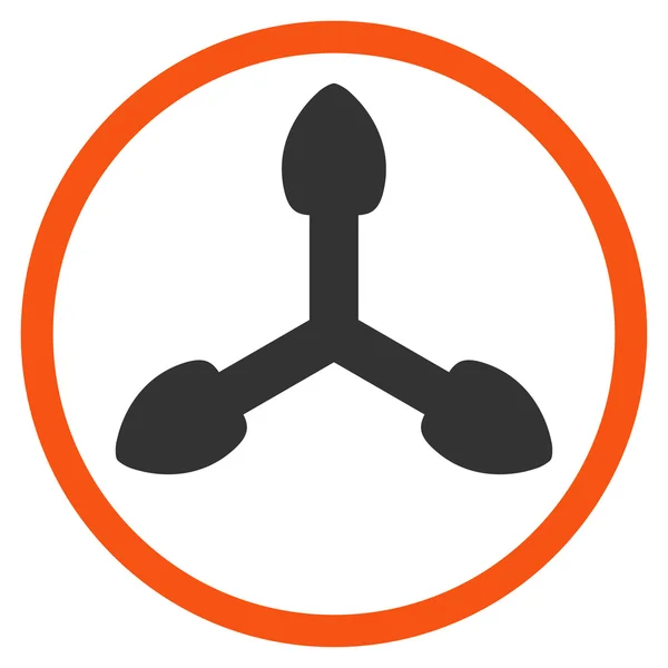 Isometrische pijlen afgerond pictogram — Stockfoto