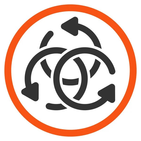 Круглая икона вращения узла — стоковое фото