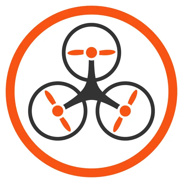 Ícone arredondado do tricopter — Fotografia de Stock