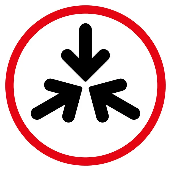 Triple colisión flechas redondeadas icono — Foto de Stock