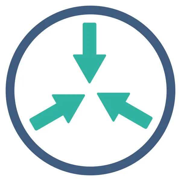 Collide Arrows Rounded Icon — Stock Photo, Image