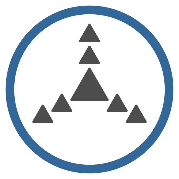 Triângulos de direção Ícone arredondado — Fotografia de Stock