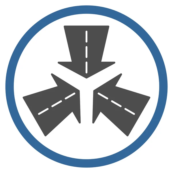 Merge Directions Rounded Icon — Stock Photo, Image