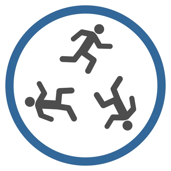 Running Men Rounded Icon — Stock Photo, Image