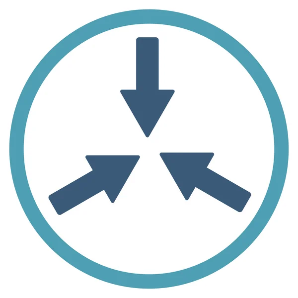 Colisionar flechas redondeadas icono —  Fotos de Stock