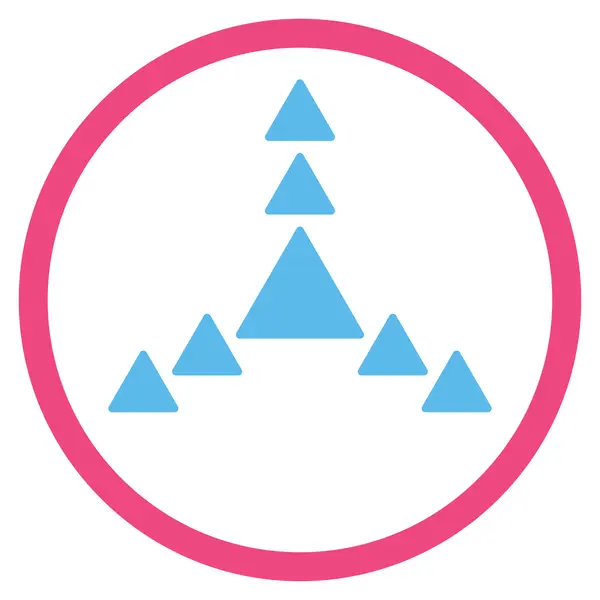 Kierunku ikona zaokrąglone trójkąty — Zdjęcie stockowe