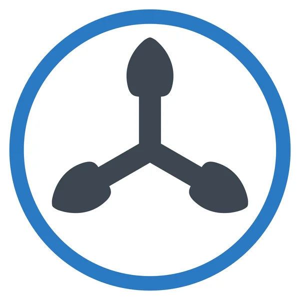 Isometrische pijlen afgerond pictogram — Stockfoto
