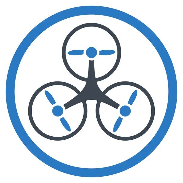 Tricopter 둥근된 아이콘 — 스톡 사진