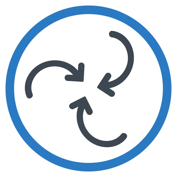 Wirbelnde Pfeile rundes Symbol — Stockfoto