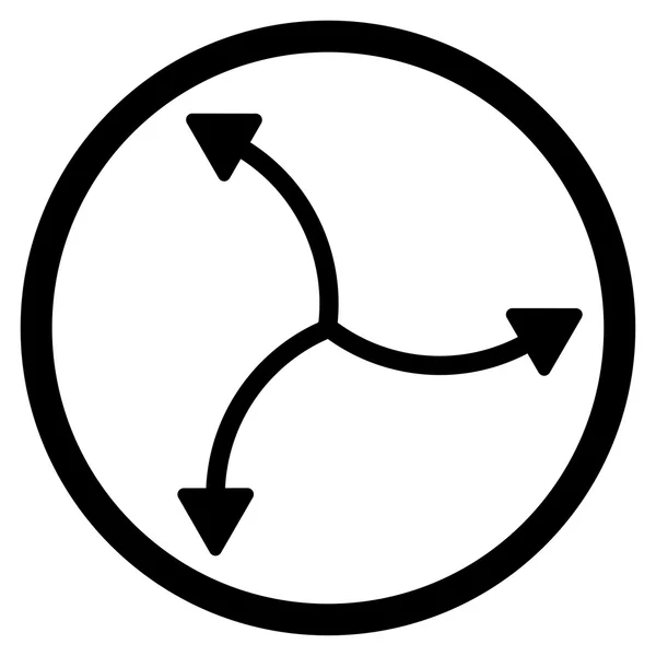 Swirl pijlen afgeronde pictogram — Stockfoto