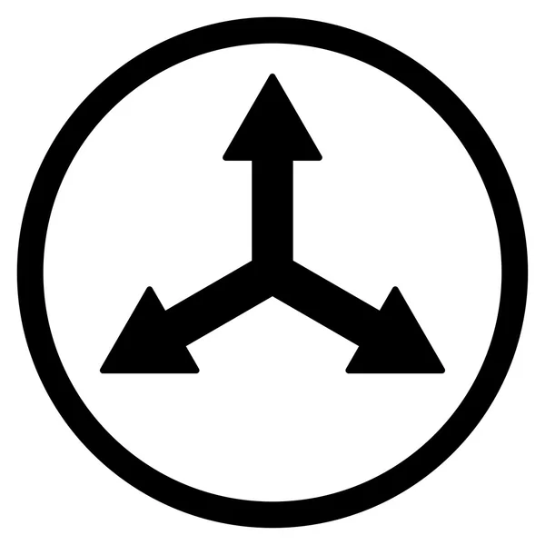 Triple pijlen afgerond pictogram — Stockfoto