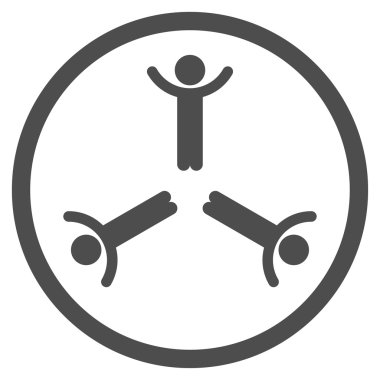 Erkekler yuvarlak simgesini Kaldır ellerini