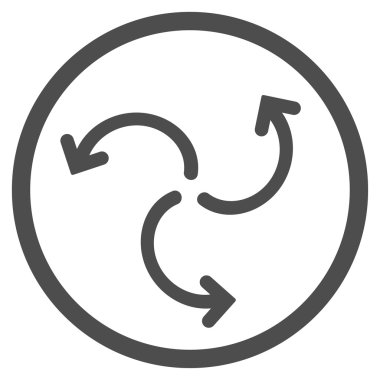 Türbin döndürme yuvarlak simgesi