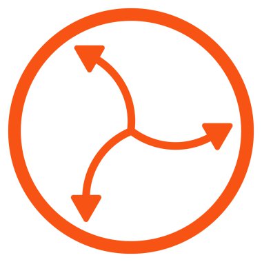 Girdap okları yuvarlak simge