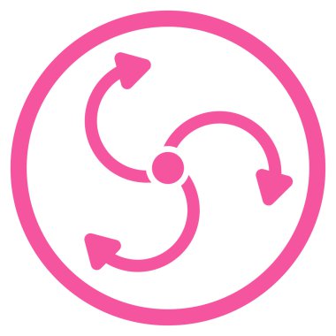 Fan döndürme yuvarlak simgesi