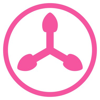 İzometrik okları simge yuvarlak