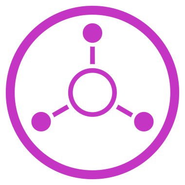 Radyal yapısı yuvarlak simge