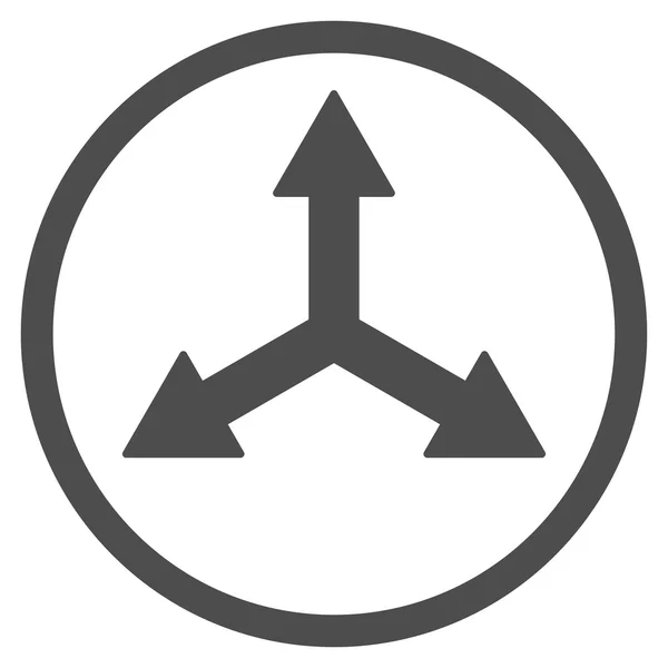 Dreifache Pfeile rundes Symbol — Stockfoto