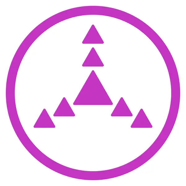 Kierunku ikona zaokrąglone trójkąty — Zdjęcie stockowe