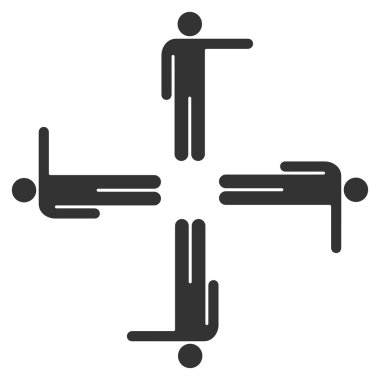 Erkekler simgesini işaret