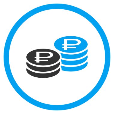 Rublesi para yığınları simgesi