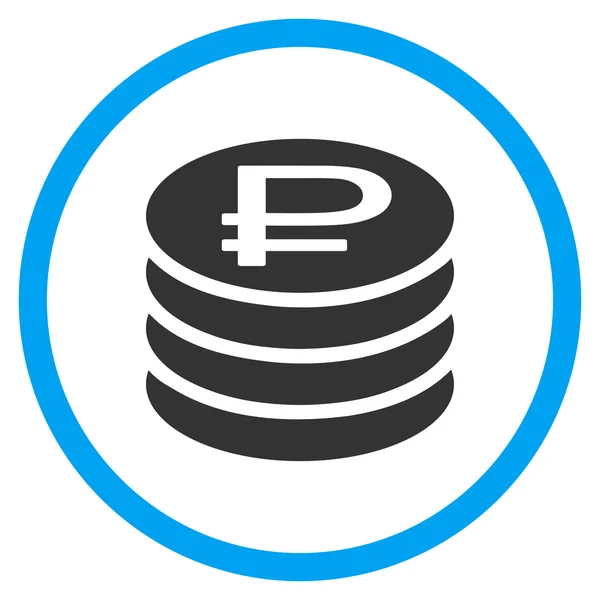 Rouble Coins Stack Icon — Stock Vector