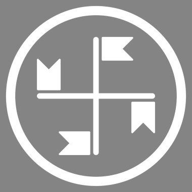 Bayraklar düz simgesi