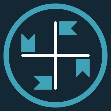 Bayraklar düz simgesi